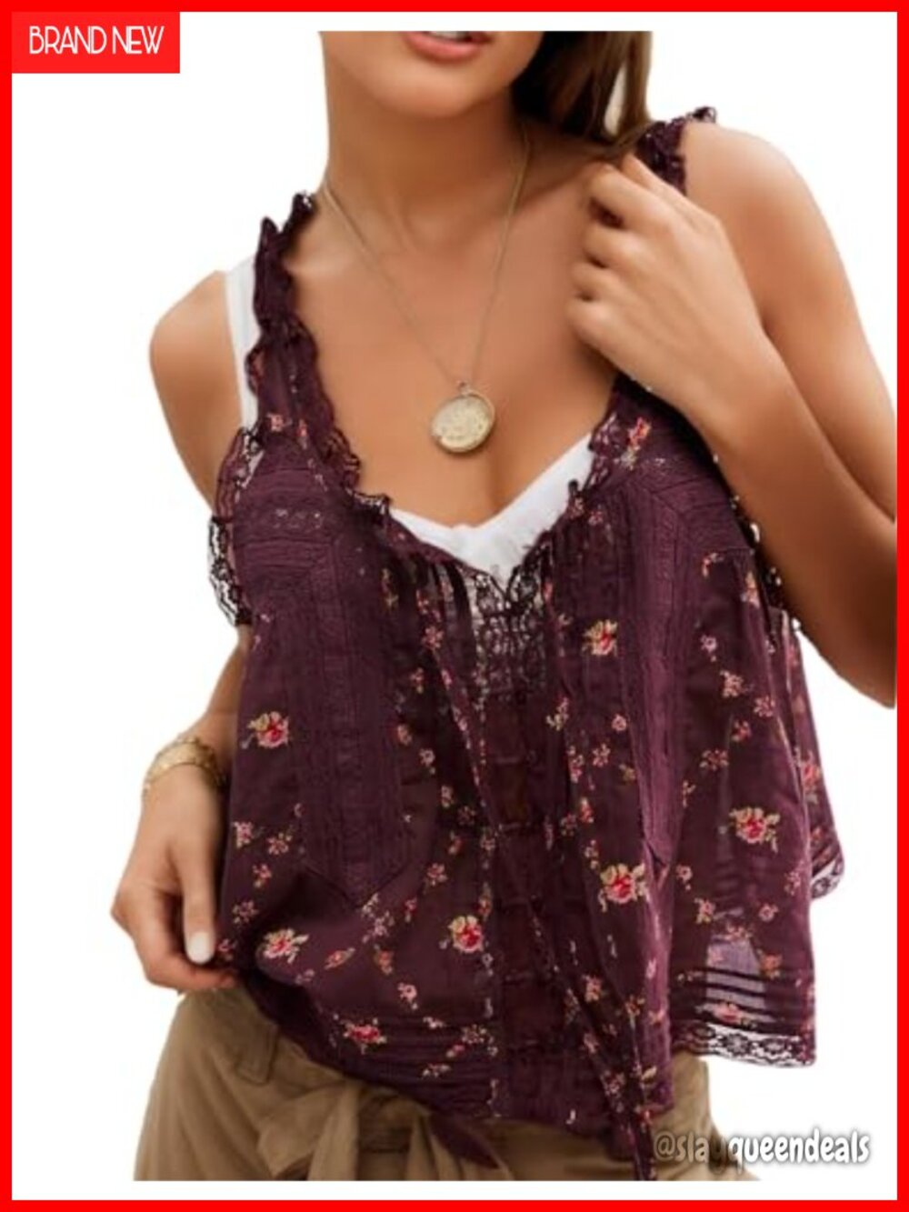 Boho Lace Tie Front Tank Top Button Down Sleeveless Cotton Crop Cardigan